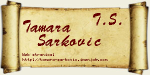 Tamara Šarković vizit kartica